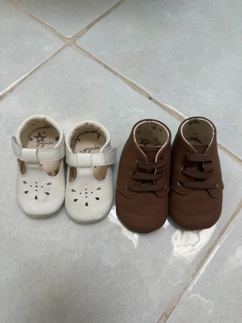 Jujube Baby size 2 Leather Mary Jane & Oxford Shoe Set - White and Brown